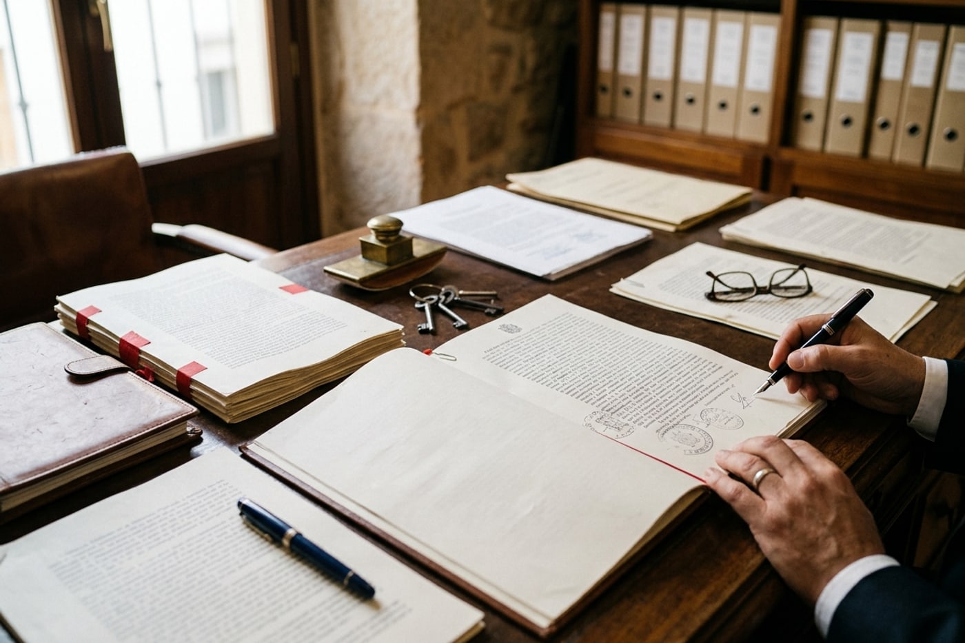 El certificado técnico se adjunta a la matriz de la escritura notarial y se traslada al Registro de la Propiedad.